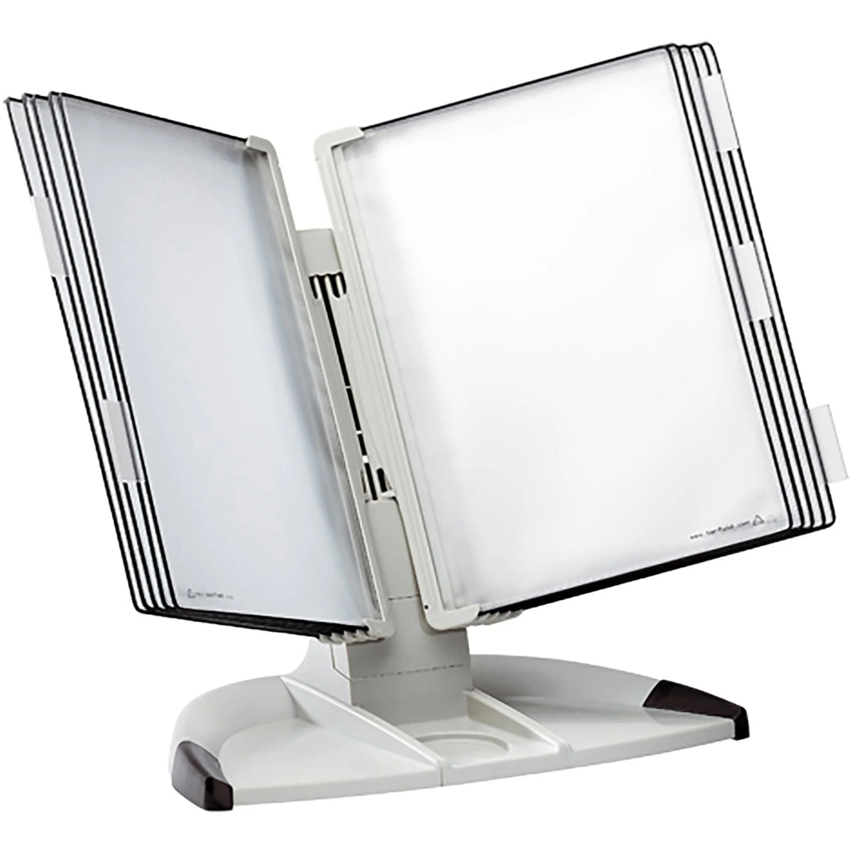 Djois by Tarifold Desktop Reference System - 10 Panels - White - Catalog Racks/Reference Display