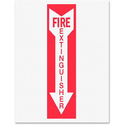 Djois by Tarifold Safety Sign Inserts: Fire Extinguisher Print - Red Rectangular Shape - Signs