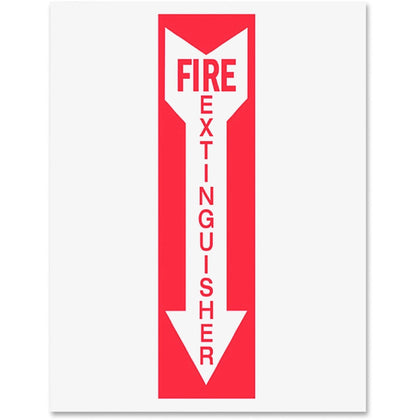 Djois by Tarifold Safety Sign Inserts: Fire Extinguisher Print - Red Rectangular Shape - Signs
