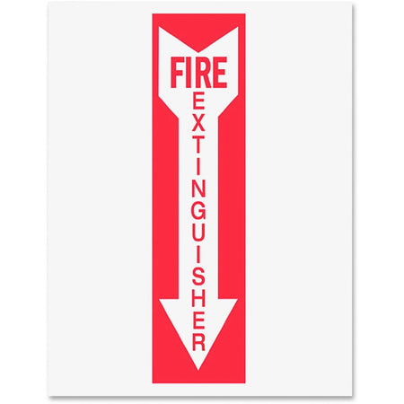 Djois by Tarifold Safety Sign Inserts: Fire Extinguisher Print - Red Rectangular Shape - Signs