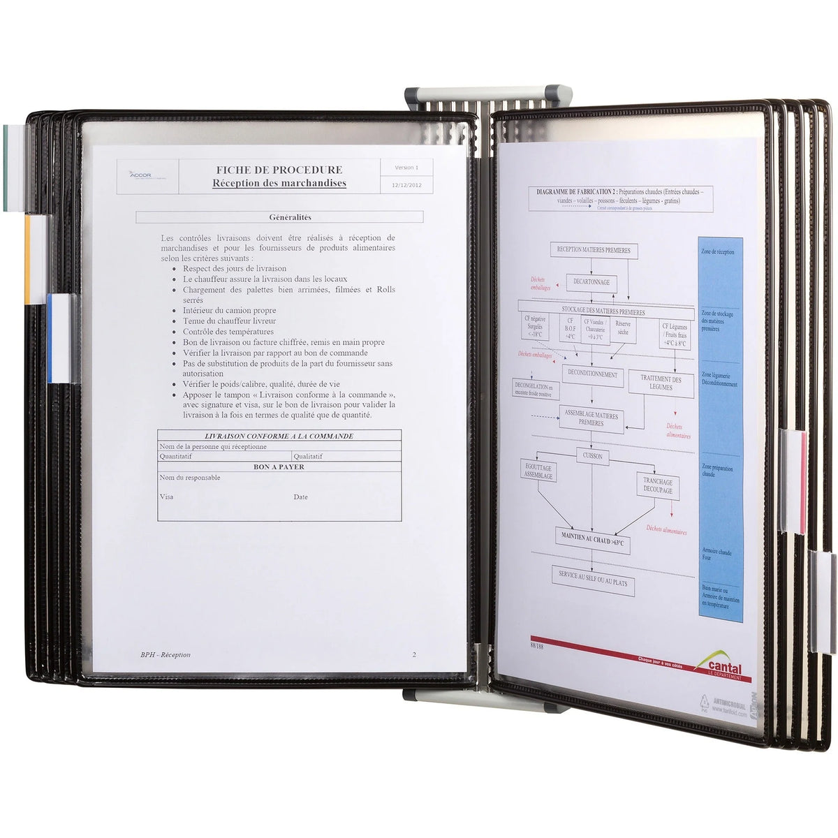 Djois by Tarifold Wall-Mountable Antimicrobial Reference Display: Support Letter 8.50’’ x 11’’ Media - Catalog