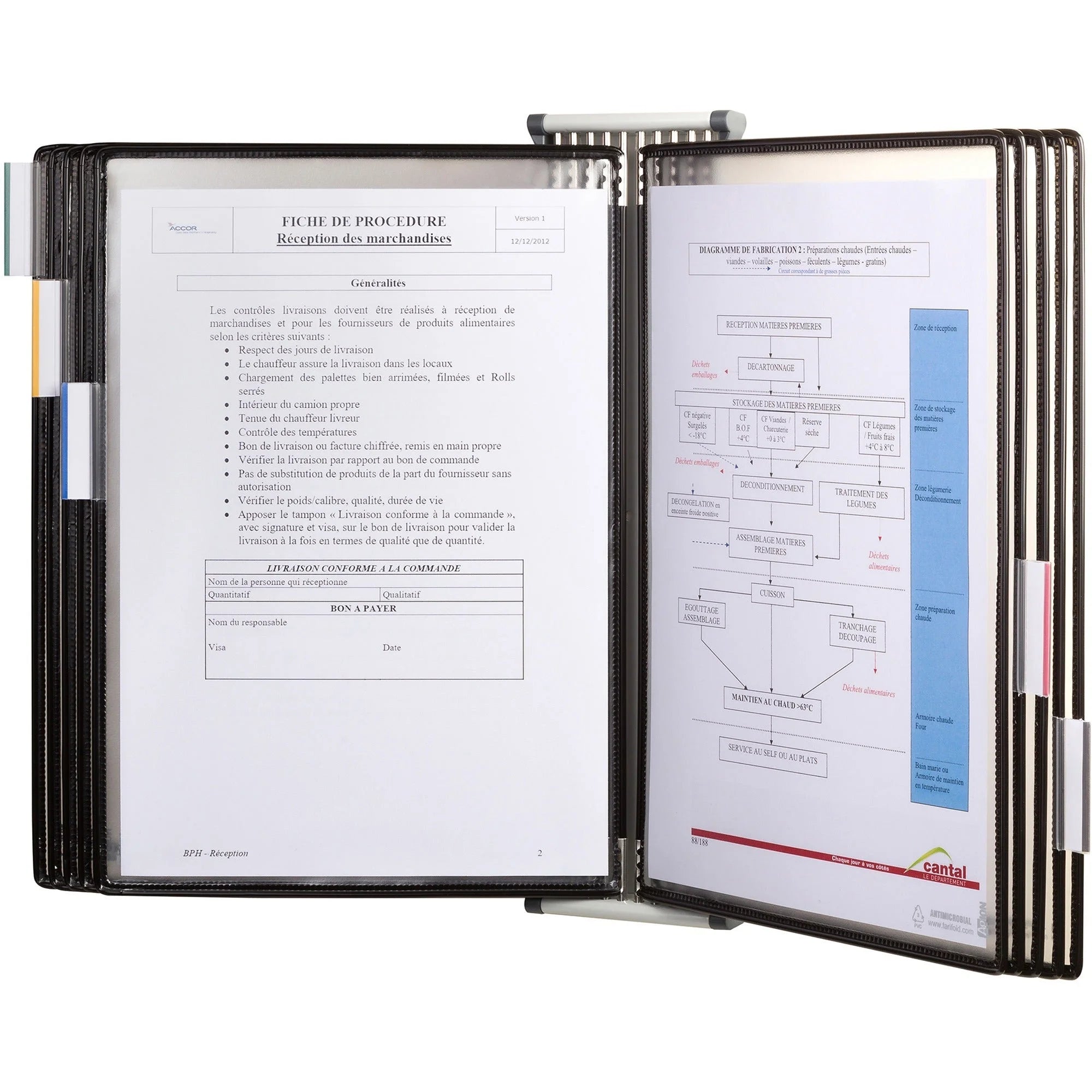 Djois by Tarifold Wall-Mountable Antimicrobial Reference Display: Support Letter 8.50’’ x 11’’ Media - Catalog