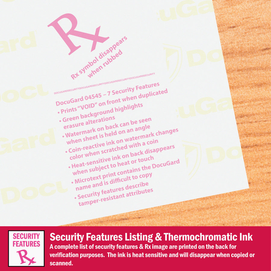 DocuGard Advanced Medical Security Paper - Letter - 8 1/2’’ x 11’’ - 24 lb Basis Weight