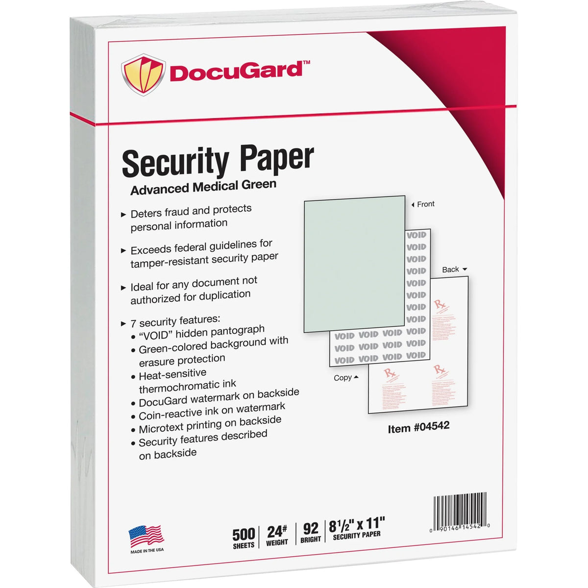 DocuGard Advanced Medical Security Paper: Tamper-Resistant Watermarked - 500 Sheets - Paper