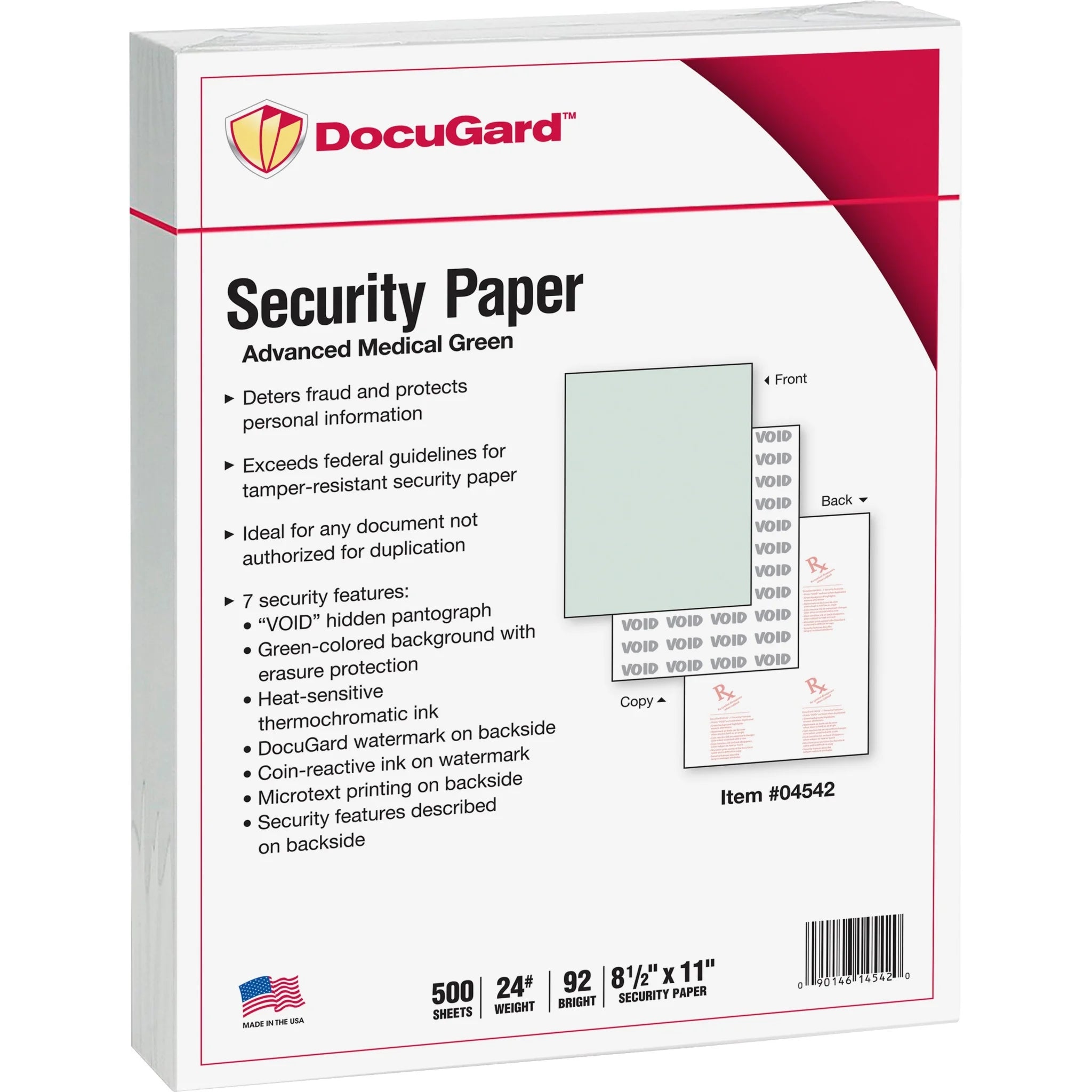 DocuGard Advanced Medical Security Paper: Tamper-Resistant Watermarked - 500 Sheets - Paper