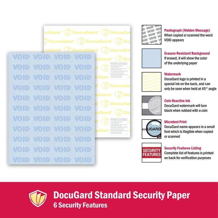 DocuGard Medical Security Paper: CMS Approved Tamper Resistant - 500 Sheets - Paper
