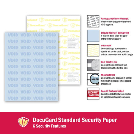DocuGard Medical Security Paper: CMS Approved Tamper Resistant - 500 Sheets - Paper