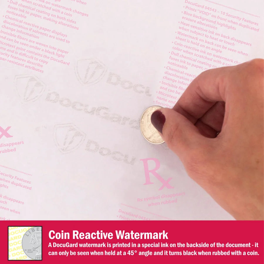 DocuGard Premier Medical Security Paper: Tamper-Resistant Watermarked CMS Approved - Blue 500 Sheets - Paper