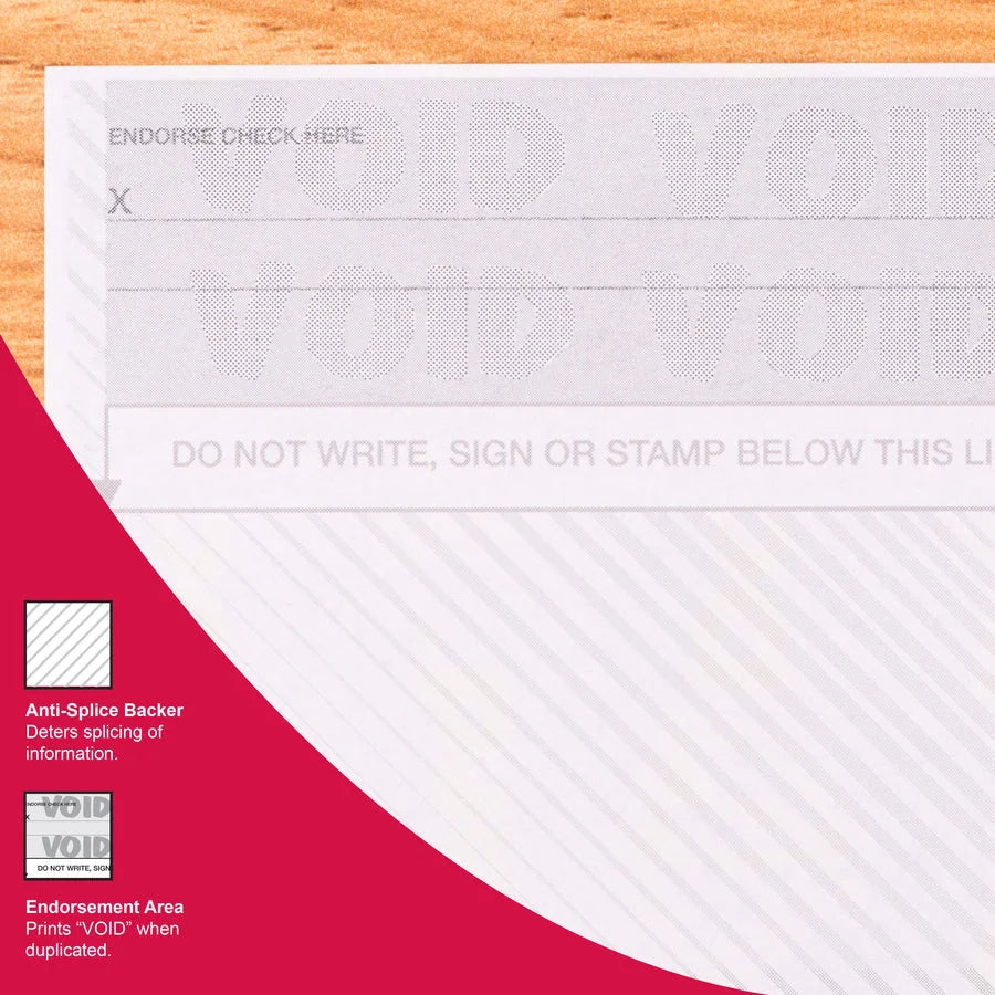 DocuGard Security Business Checks: Marble Blue - 24 lb - Watermarked & Secure - Specialty Paper