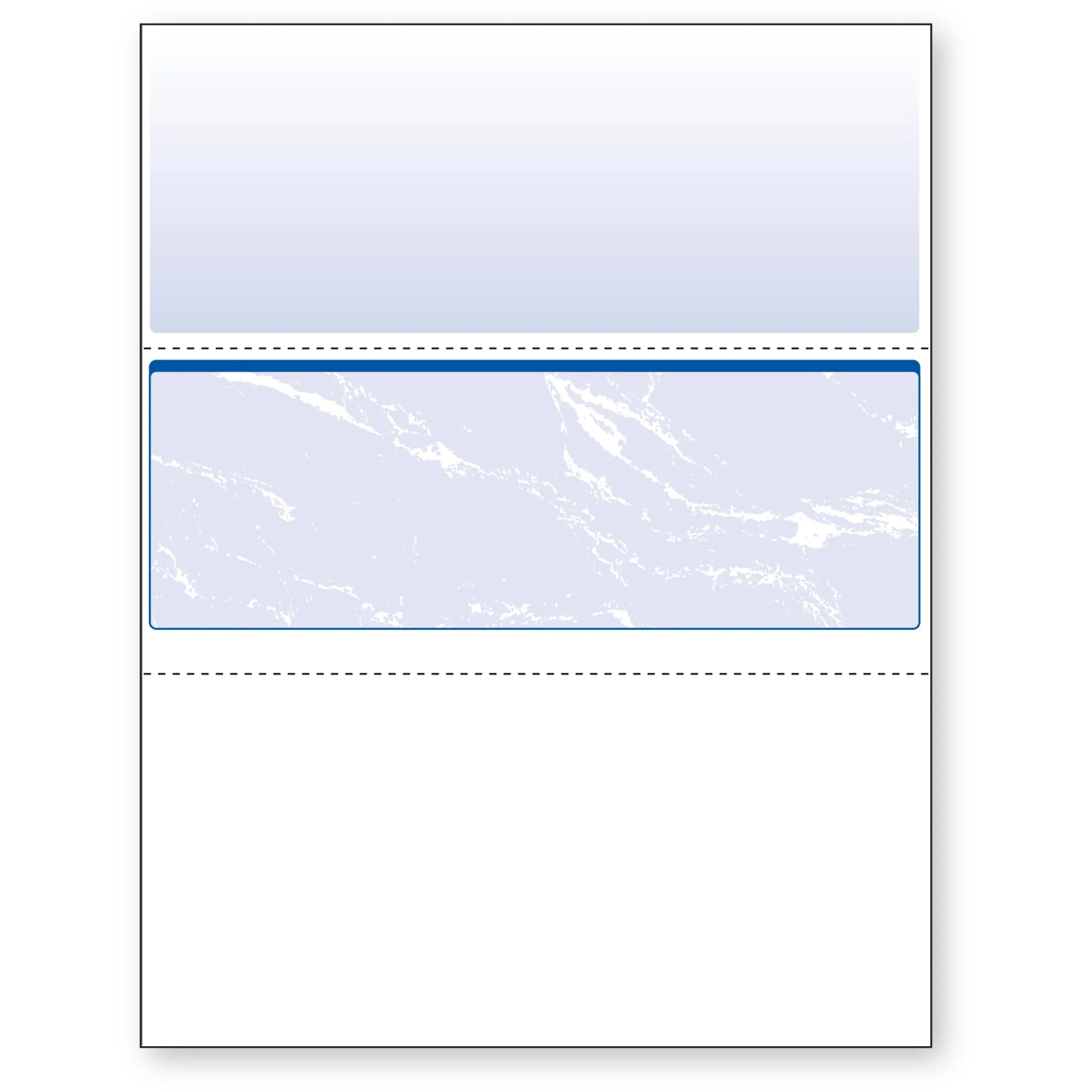 DocuGard Security Business Checks: Marble Blue - 24 lb - Watermarked & Secure - Specialty Paper