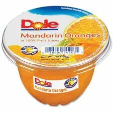 Dole Mandarin Oranges Fruit Cups: Refreshing Orange Snack - 7 oz - 12/Carton - Snacks