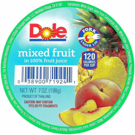 Dole Mixed Fruit Cups - Top