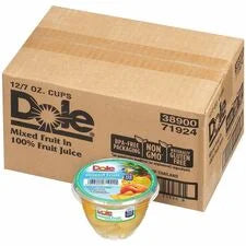 Dole Mixed Fruit Cups: Gluten-free Pineapple Peach Pear - 12 Pack - Snacks