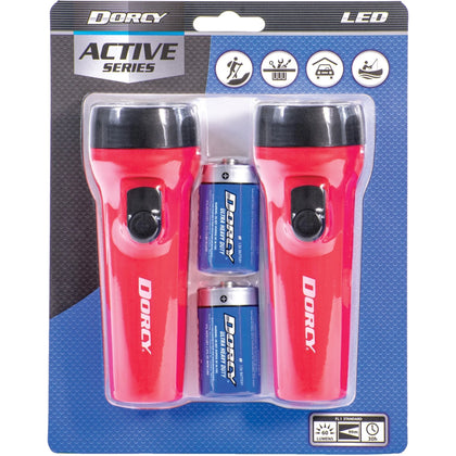 Dorcy LED Flashlights Pack: Weather Resistant Blue LEDs