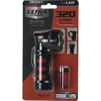 Dorcy Ultra HD COB Swivel Flashlight: 320lm LED Metal Impact Resistant - Flashlights