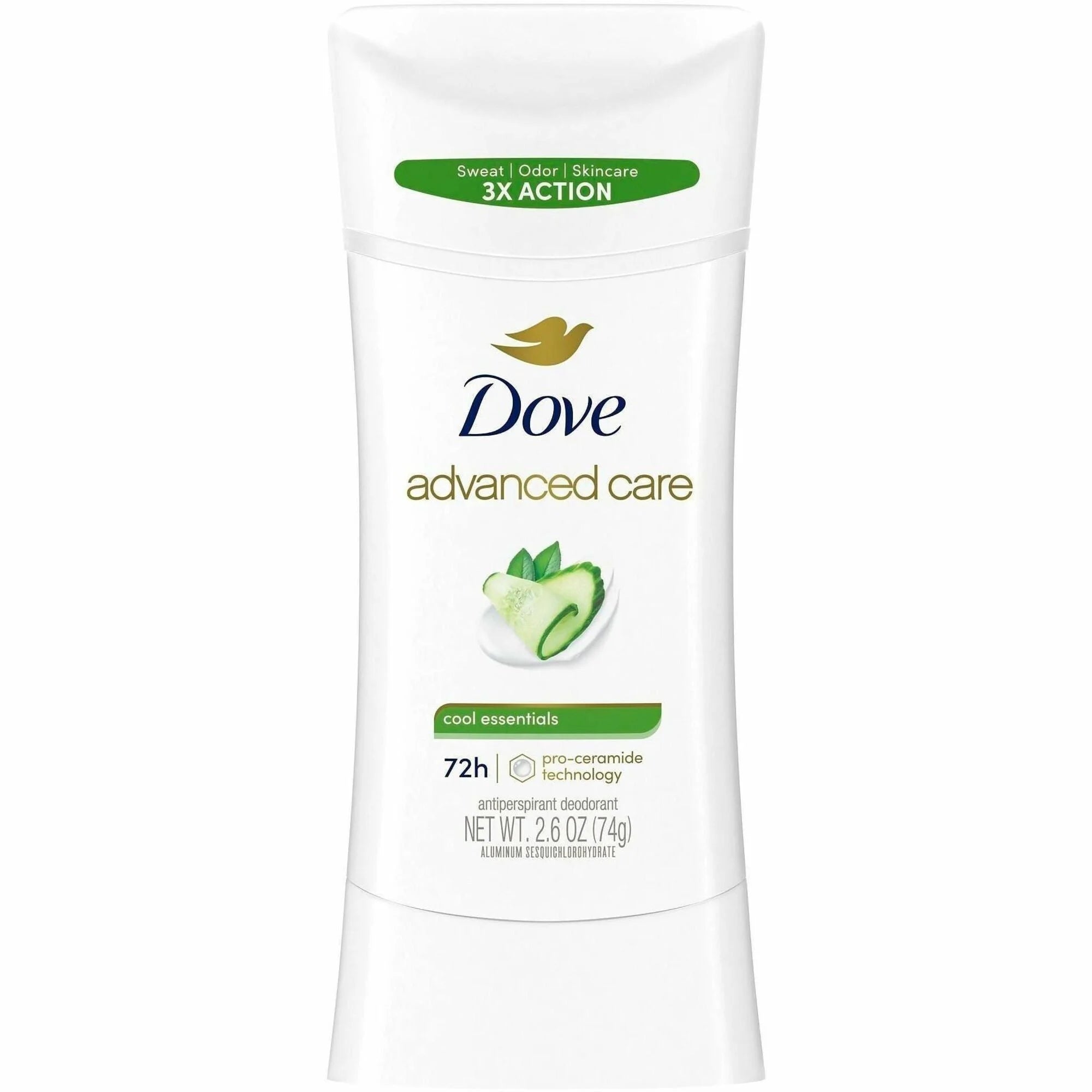 Dove Advanced Care Cool Essentials Deodorant Stick - 3 Day Protection - Personal Hygiene Supplies