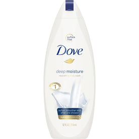 Dove Deep Moisture Body Wash: Moisturizing Sulfate-Free - 6 Bottles - Hand Soaps/Cleaners