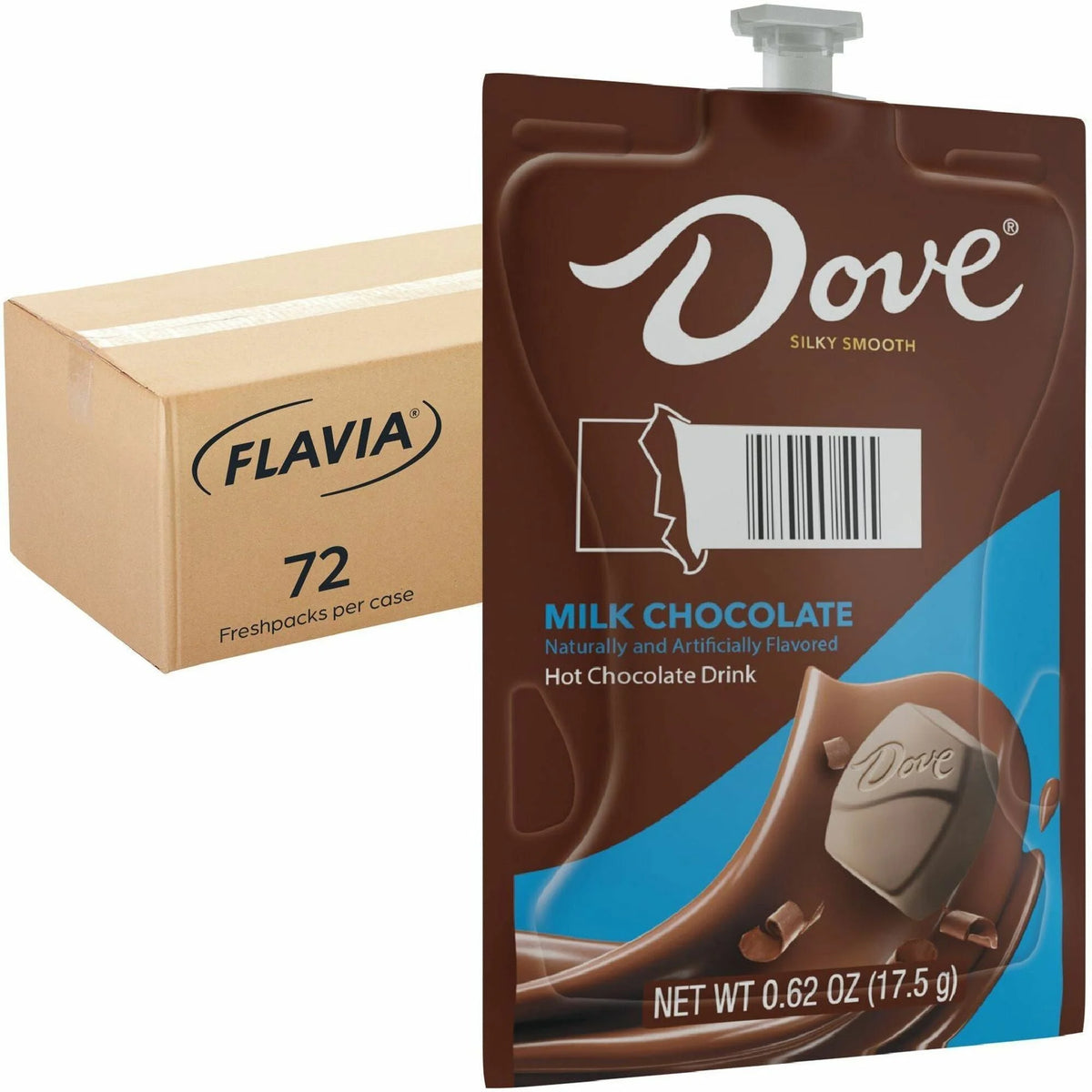 Dove Hot Chocolate Freshpack - 72 / Carton - Chocolate/Cocoa