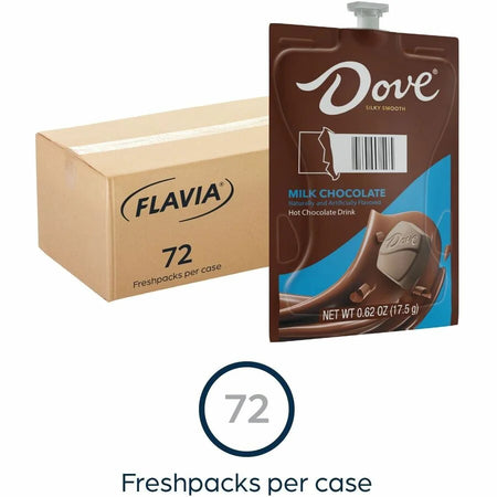 Dove Hot Chocolate Freshpack - 72 / Carton - Chocolate/Cocoa