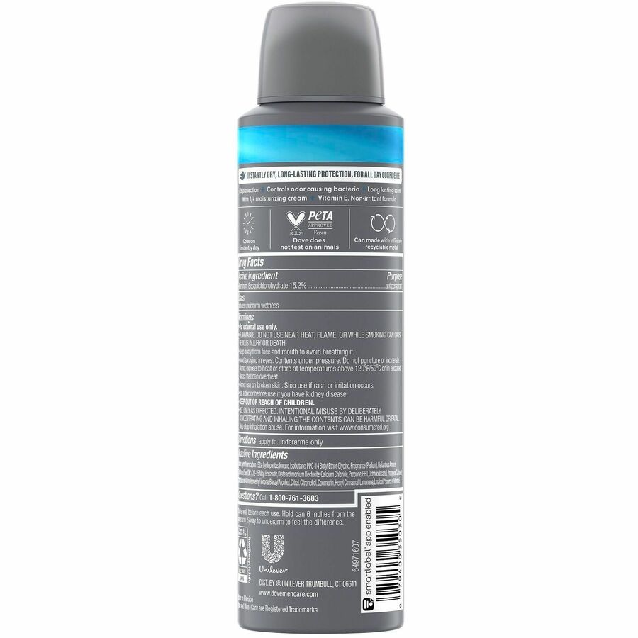 Dove Men's Deodorant Spray - Rear