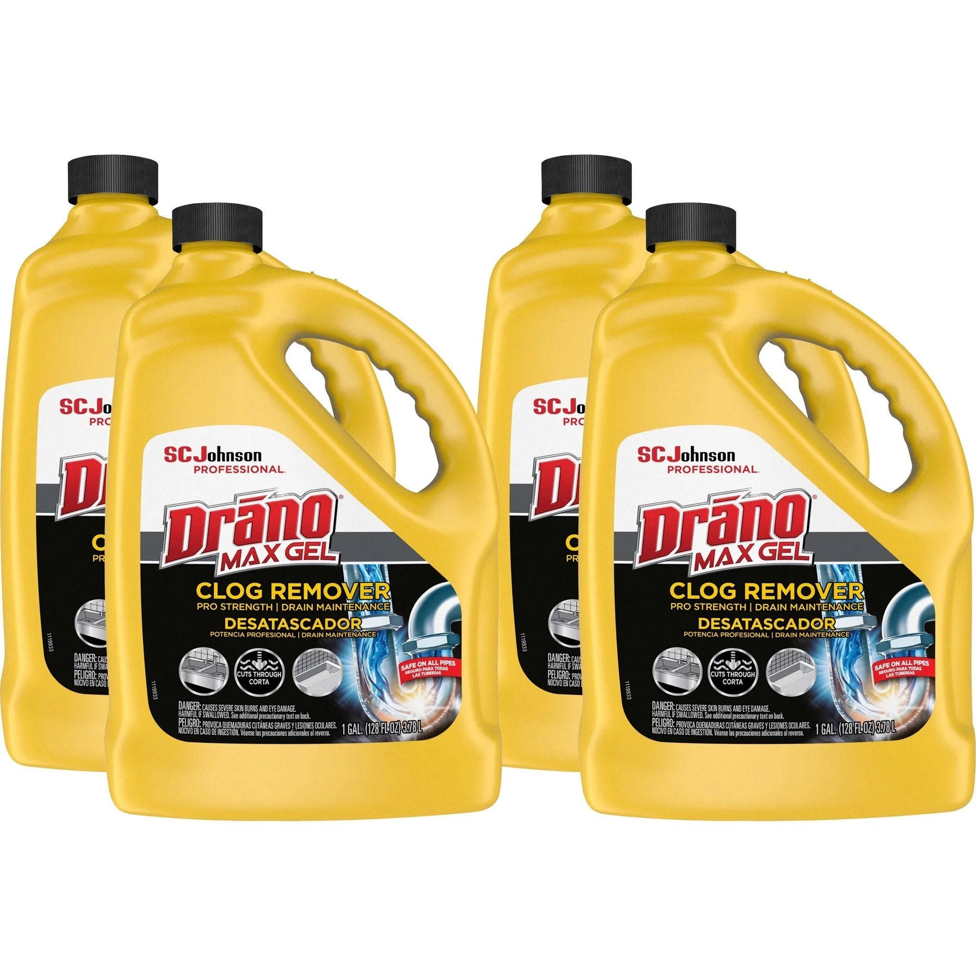 Drano Max Gel Clog Remover: 128 oz Ready-To-Use - Corrosion Resistant - Drain Cleaners