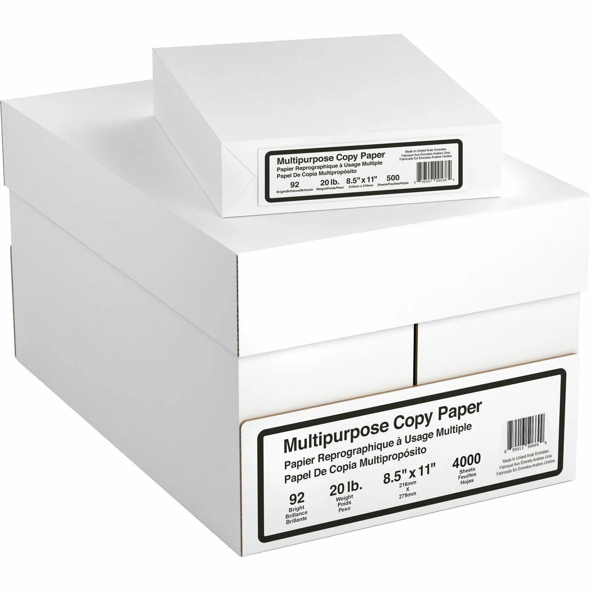 DSE 8 Ream Copy Paper: 4000 Sheets 92 Brightness - & Printer Paper