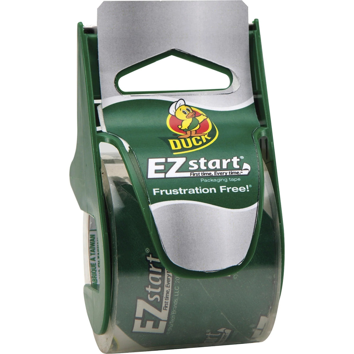 Duck Brand EZ Start Packaging Tape Dispenser: Clear Tear & Split Resistant - Packing Dispensers