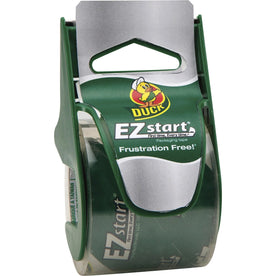 Duck Brand EZ Start Packaging Tape Dispenser: Clear Tear & Split Resistant - Packing Dispensers