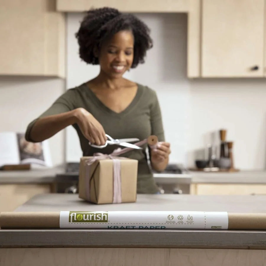 Duck Brand Flourish Recycled Kraft Paper: Scratch-Resistant Durable & Easy to Use - Packing Supplies