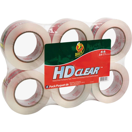 Duck Brand HD Clear Packing Tape - 6-Pack 109.30 yd Length - Sealing & - Dispensers