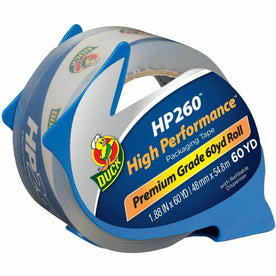 Duck Brand HP260 Packing Tape: Clear 60 yd x 2’’ - UV Resistant - Dispenser Included - Tape & Dispensers
