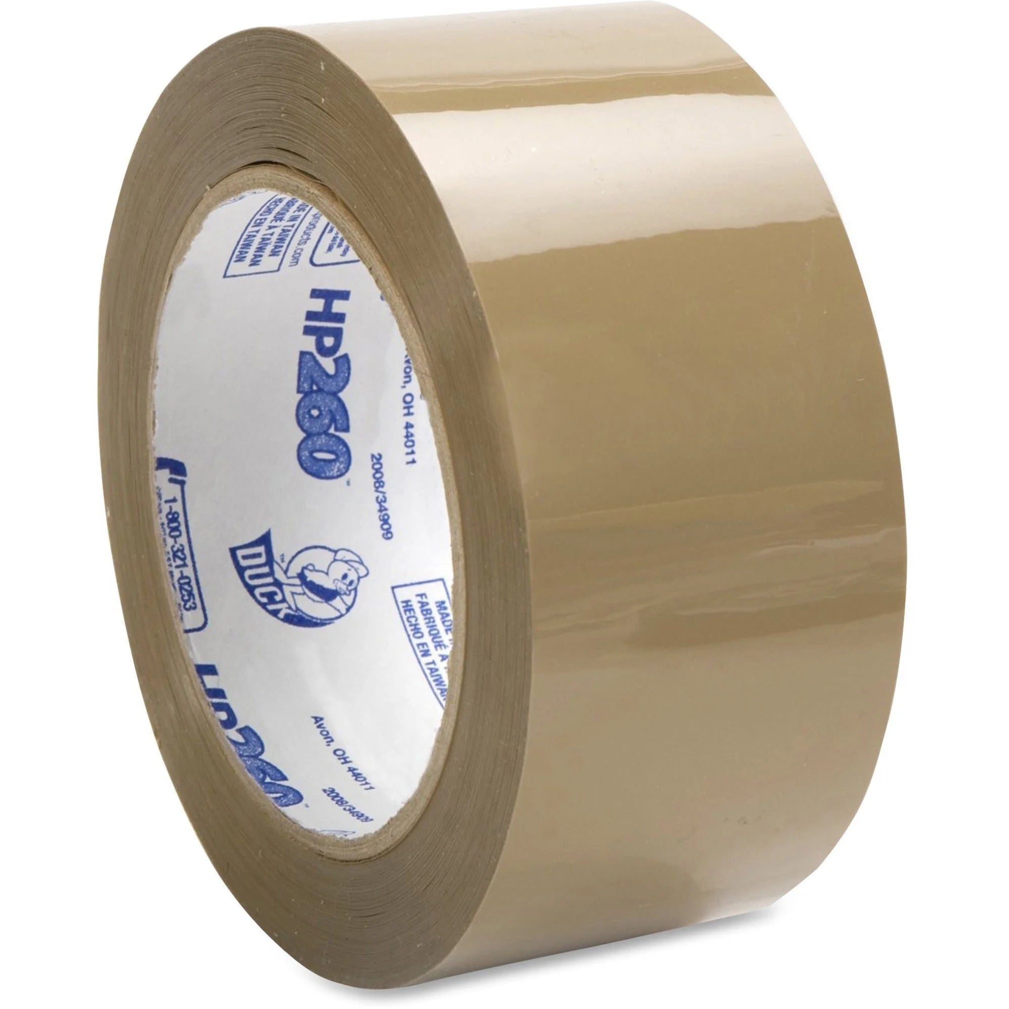Duck Brand HP260 Packing Tape: Tan 60 yd x 1.88’’ - UV Resistant - For Shipping & - Tape Dispensers