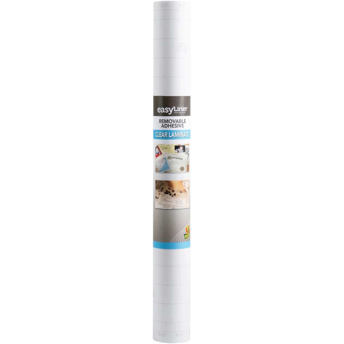 Duck Brand Peel & Stick Laminate Roll: 18’’ x 24 ft - Acid-free Clear Film - Laminating Supplies