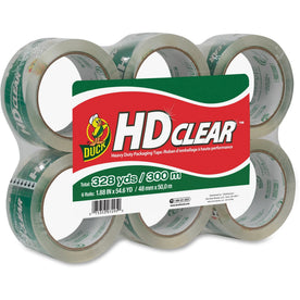 Duck Clear Acrylic Packaging Tape - 54.60 yd x 1.88’’ - 6 Pack - Packing & Dispensers
