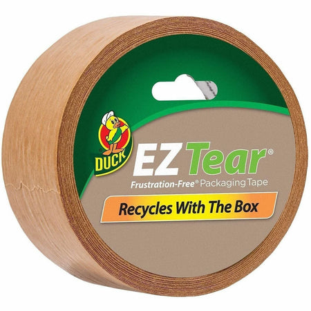 Duck EZ Tear Paper Tape: 25 yd x 1.88’’ Kraft - Rubber Adhesive - Packaging Labeling - Packing Tape & Dispensers