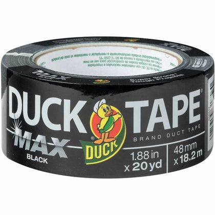 Duck Max Strength Packaging Tape - 20 yd x 1.88’’ - Black - Rubber Adhesive - Packing & Dispensers