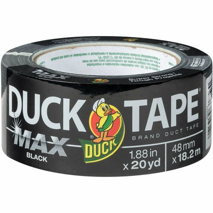 Duck Max Strength Packaging Tape - 20 yd x 1.88’’ - Black - Rubber Adhesive - Packing & Dispensers