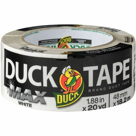 Duck Max Strength Packaging Tape: 20 yd x 1.88’’ - White Rubber Adhesive - Packing Tape & Dispensers