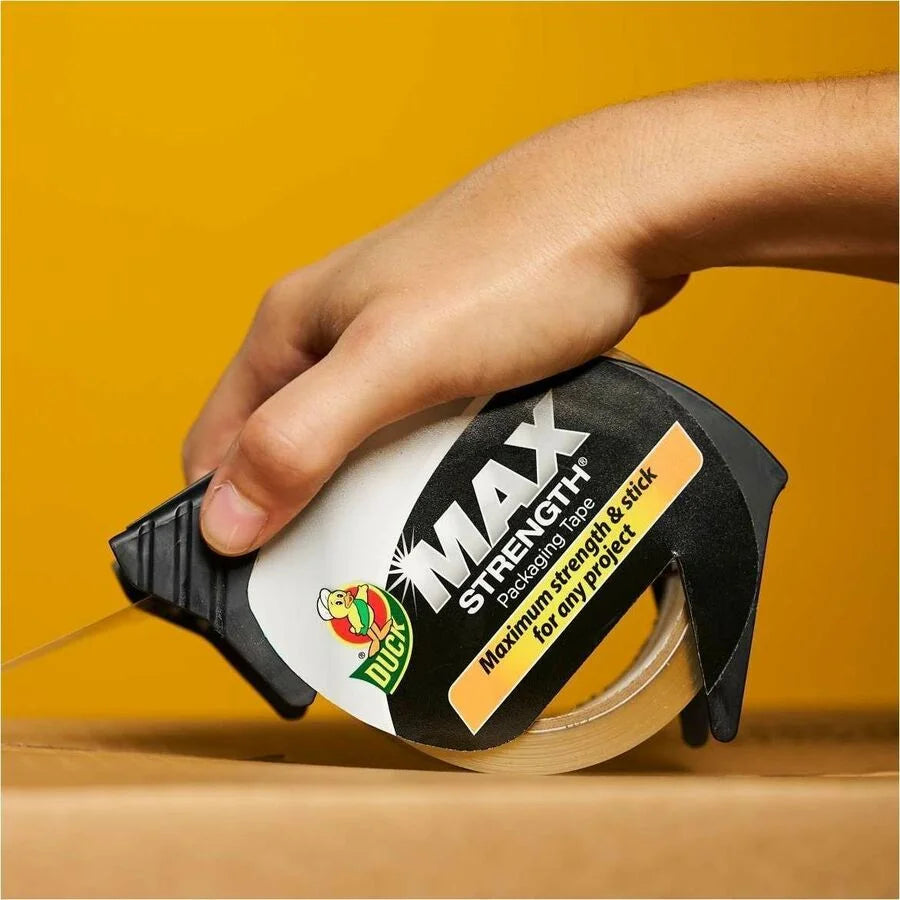 Duck Max Strength Packaging Tape - Clear 54.60 yd x 1.88’’ - Damage Resistant - 12 Pack - Packing & Dispensers