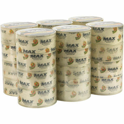 Duck Max Strength Packaging Tape: Clear Damage Resistant - 24 Pack - Packing Tape & Dispensers