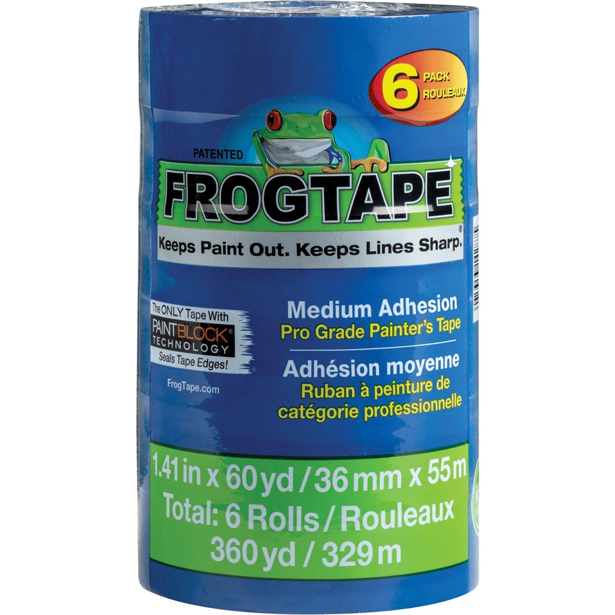 Duck Painter’s Tape 20 yd Length x 1.40’’ Width Blue 6 / Pack (DUC242750) - Masking