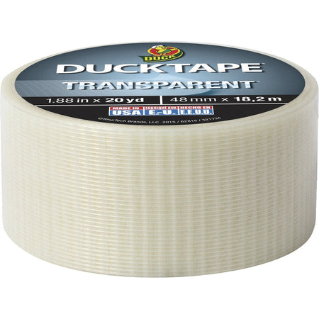 Duck Transparent Duct Tape - 20 yd Length x 1.90’’ Width - Clear - 1 Each