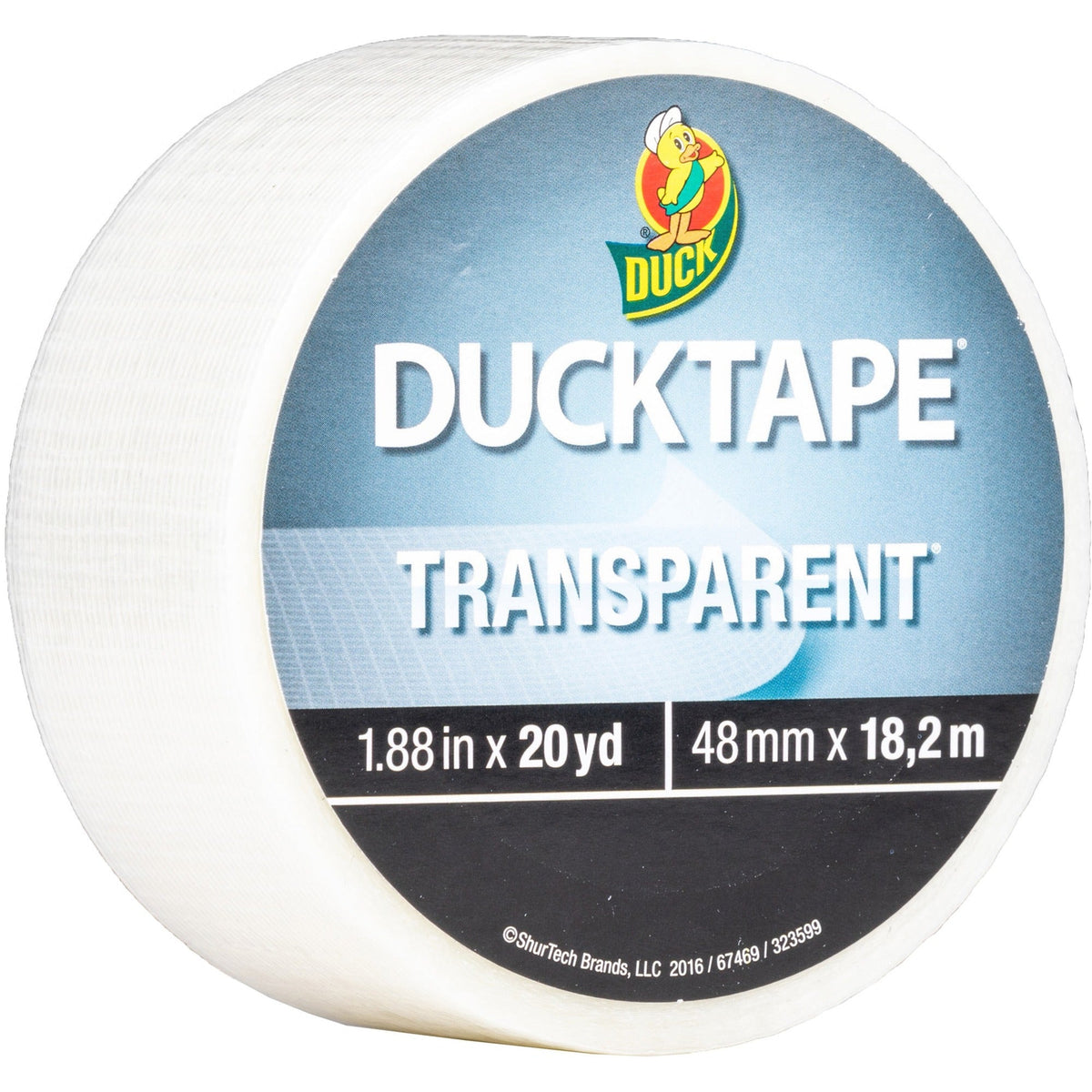 Duck Transparent Duct Tape - 20 yd Length x 1.90’’ Width - Clear - 1 Each
