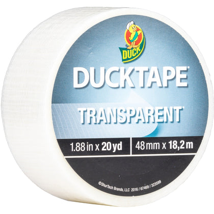 Duck Transparent Duct Tape: 20 yd x 1.90’’ - Clear 1 Roll - Tape