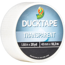 Duck Transparent Duct Tape - 20 yd Length x 1.90’’ Width - Clear - 1 Each