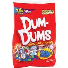 Dum Pops: Assorted Original Candy - 200 Fat-Free Lollipops - Sweets