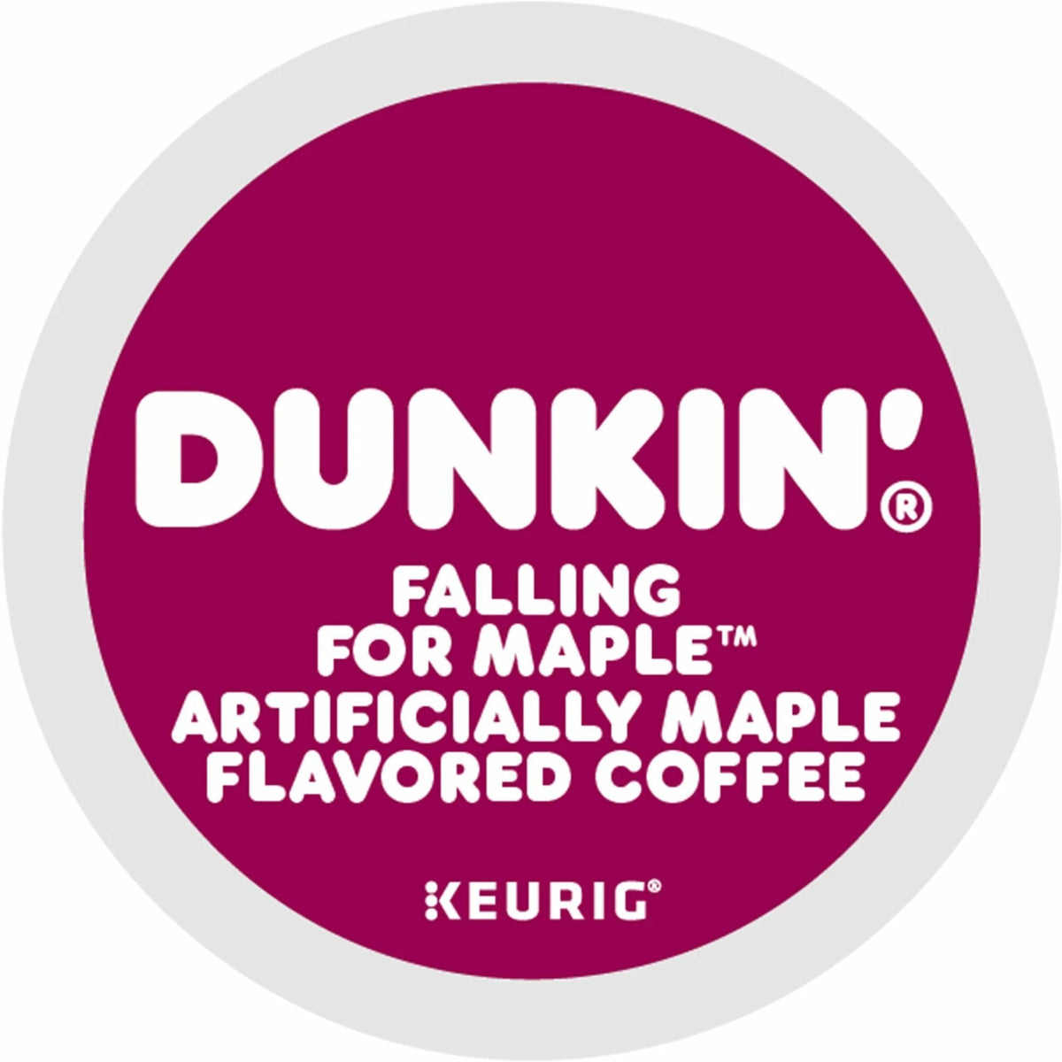 Dunkin’ K-Cup Falling for Maple Artificially Flavored Coffee 22 / Box Medium Keurig Brewer Arabica (GMT1478)