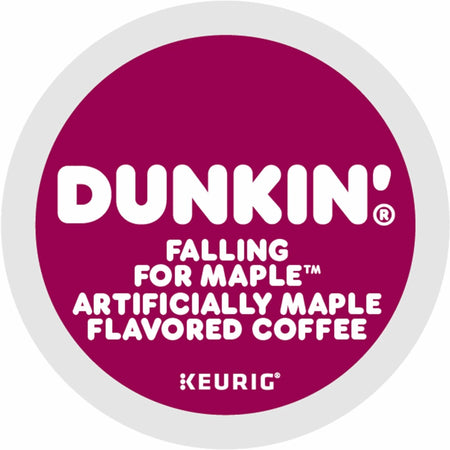 Dunkin’ K-Cup Falling for Maple Artificially Flavored Coffee 22 / Box Medium Keurig Brewer Arabica (GMT1478)