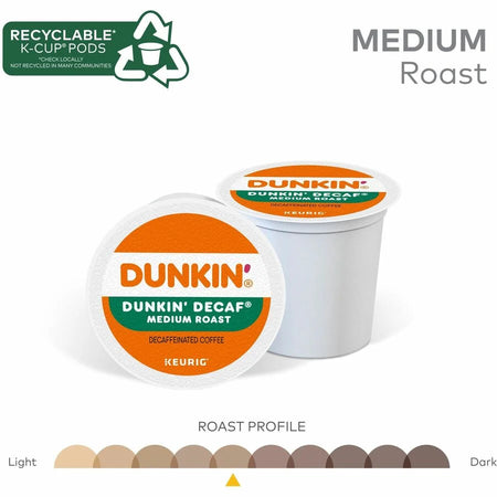 Dunkin’® Decaf K-Cup Coffee: Medium Roast Kosher 22/Box - Coffee