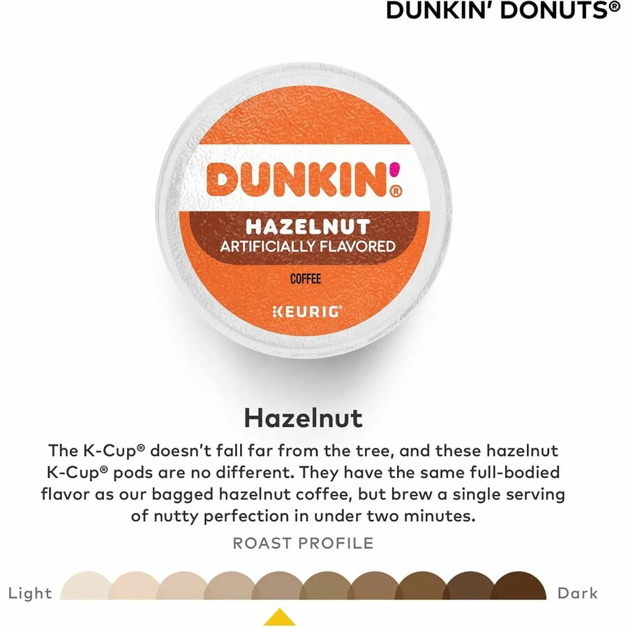 Dunkin’® Hazelnut Coffee K-Cups - Medium Roast - 22 Count Box